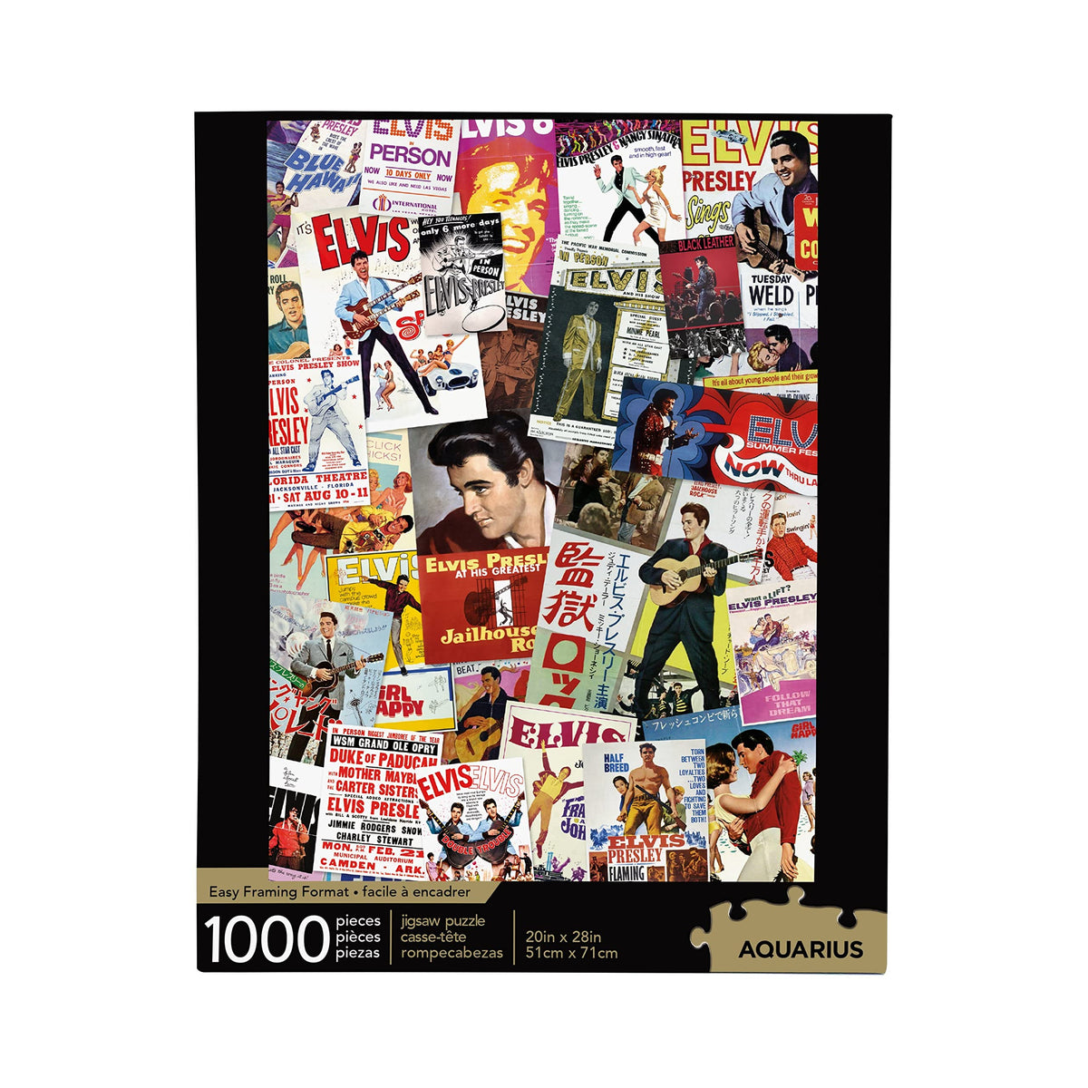 Elvis Presley movie poster collage 1000-piece jigsaw puzzle