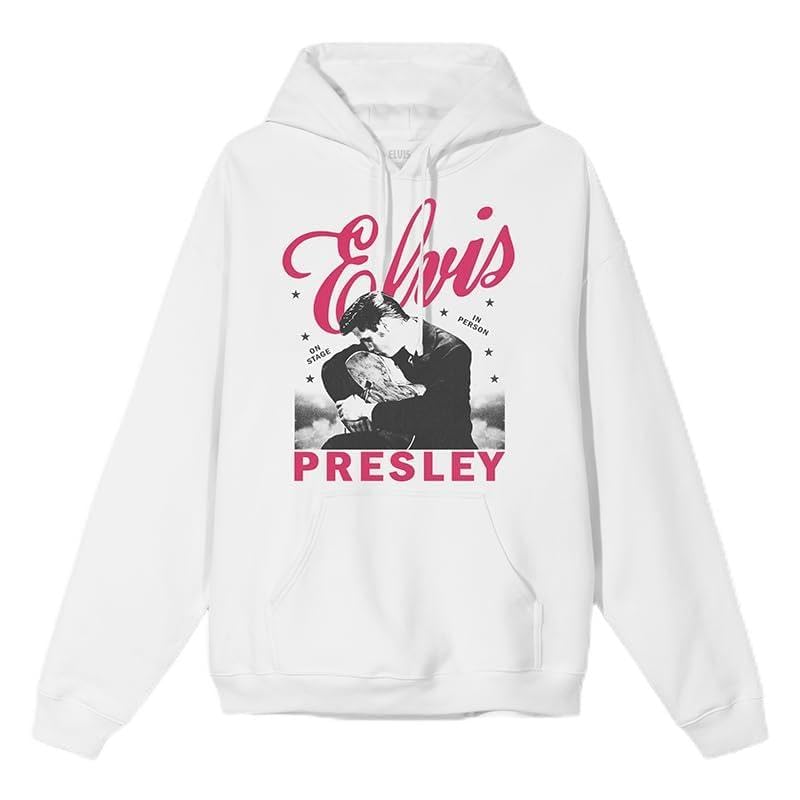 Elvis Presley Unisex Adult Official Elvis Presley Merch on Stage Hoodie