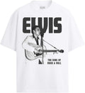 Elvis Presley Unisex Adult Official Merch Guitar Strum T-Shirt