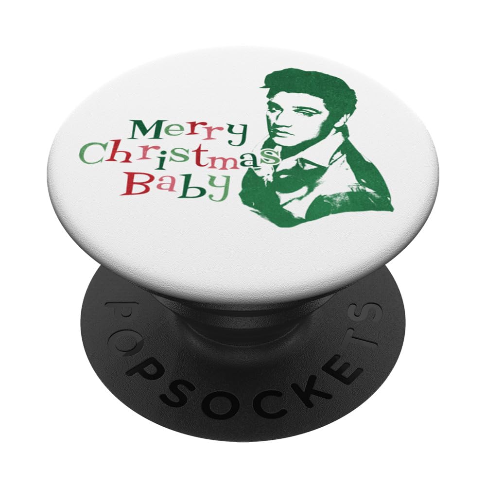 Elvis Presley Official Merry Christmas Baby Portrait PopSockets Standard PopGrip
