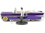 Jada Elvis 1:24 1956 Cadillac Eldorado Die-cast Car Purple with 2.75" Elvis Figure, Toys for Kids and Adults - image 3