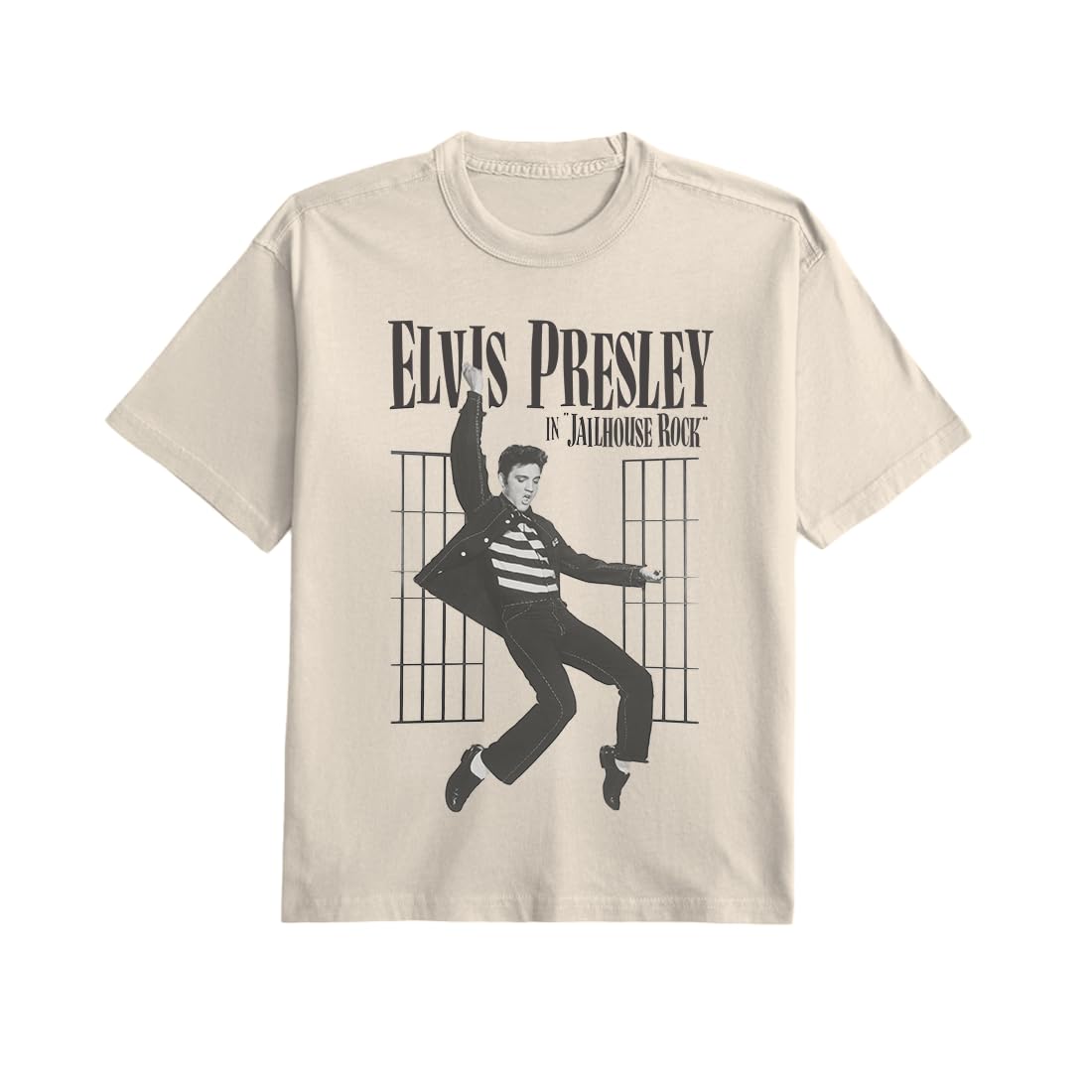 Elvis Presley Unisex Adult Official Elvis Presley Merch Jailhouse Rock T-Shirt