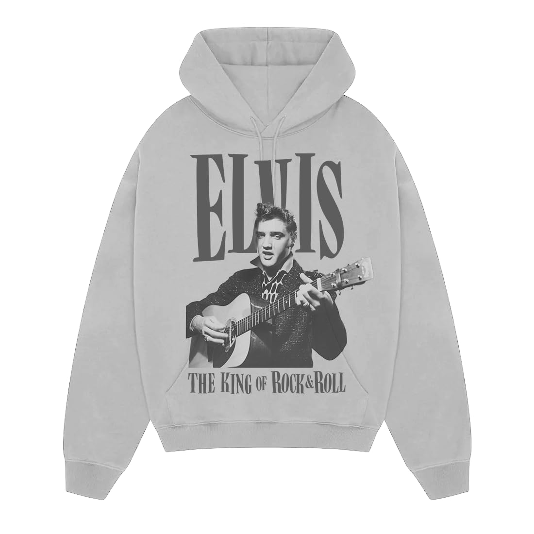 Elvis Presley Unisex Adult Offical Merch King of Rock Hoodie