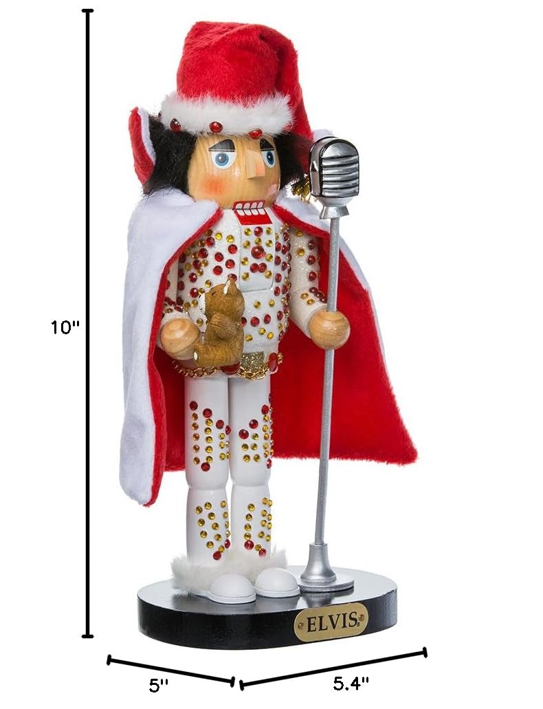 Elvis Presley Kurt Adler Elvis in White Suit Nutcracker, 10-Inch - image 3