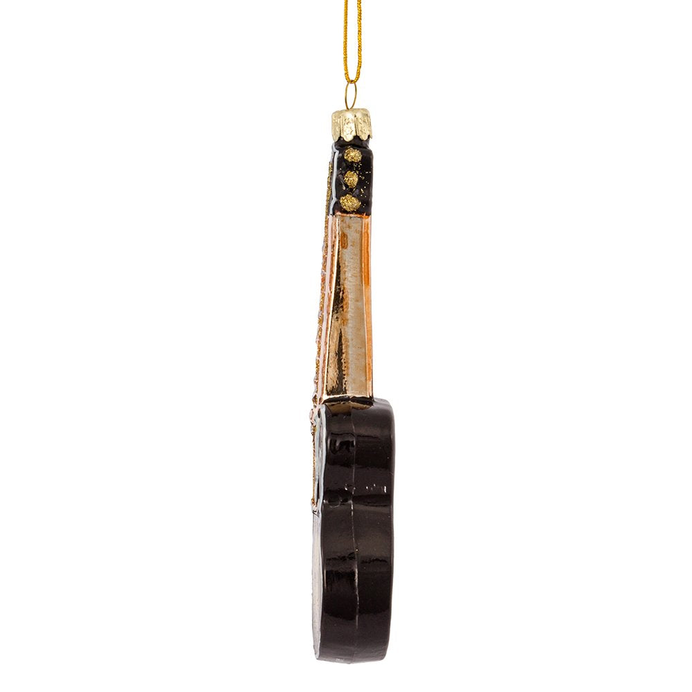 Kurt Adler 5-Inch Glass Elvis Printed Image Guitar Ornament - image 4