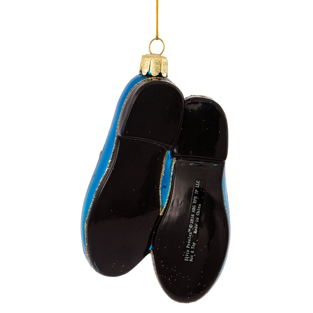 Kurt Adler Elvis Blue Suede Shoes Glass Ornament, 5" - image 3