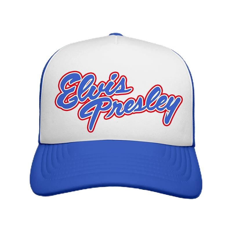 Elvis Presley Blue/White Logo ADJUTABLE Foam Trucker HAT