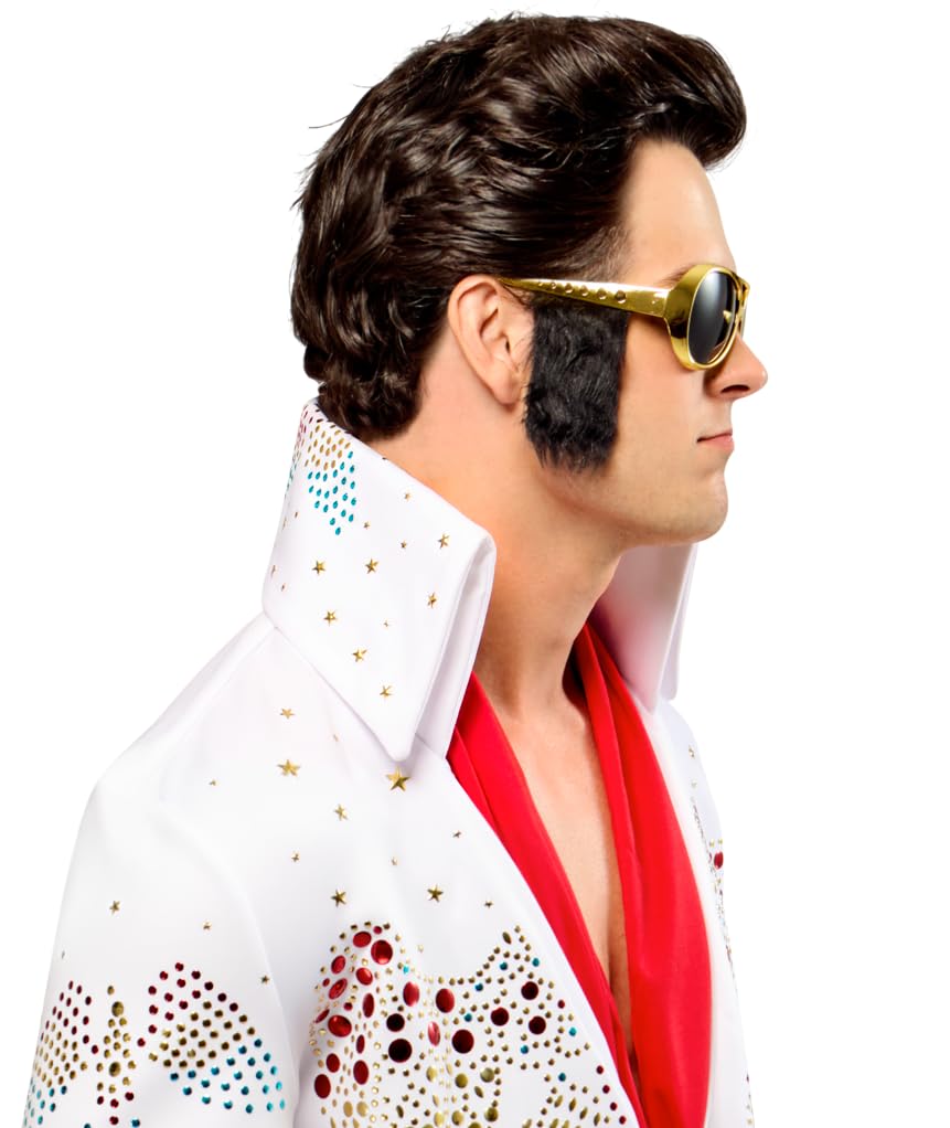 Rubies Costume Elvis Presley Sunglasses with Attached Sideburns - image 3