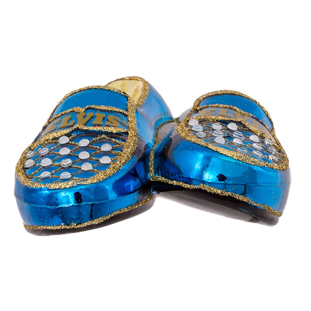 Kurt Adler Elvis Blue Suede Shoes Glass Ornament, 5" - image 7