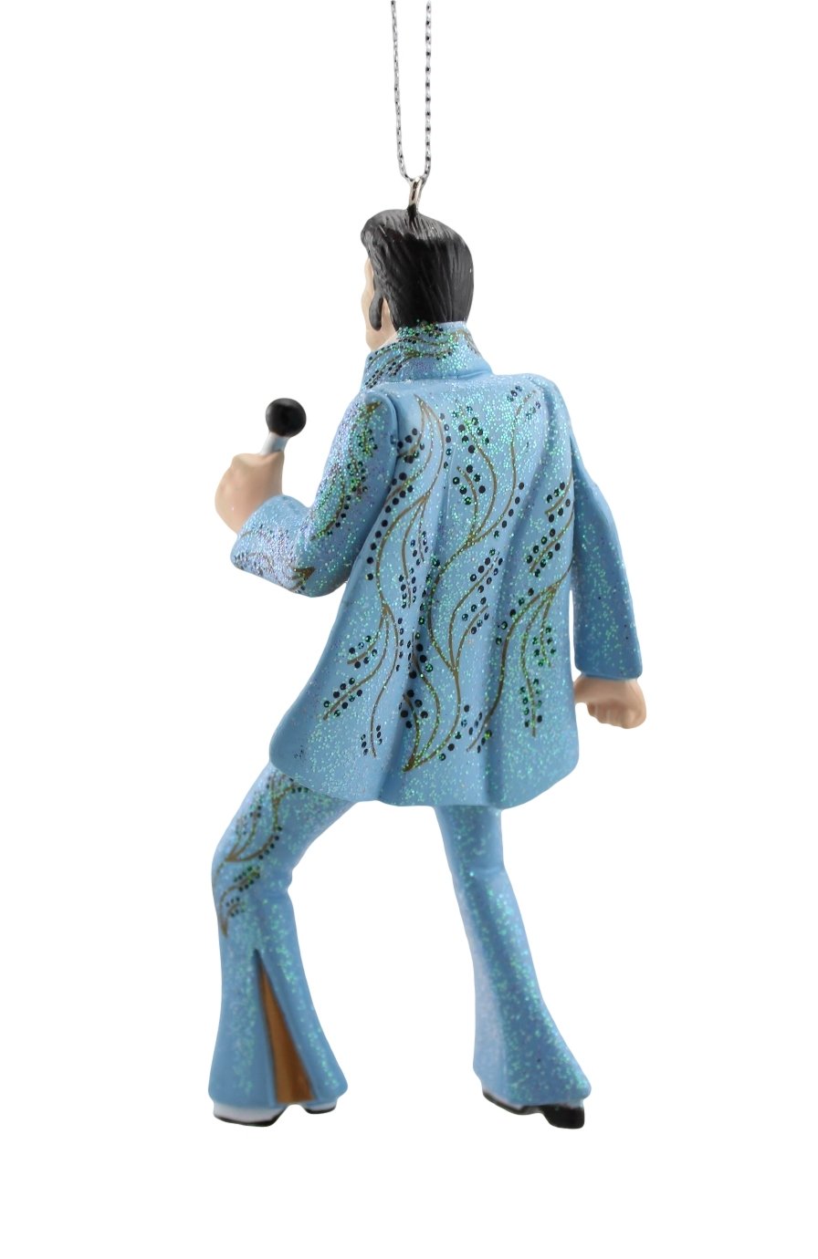 Kurt Adler Elvis in Blue Suit Blow Mold Ornament - image 2