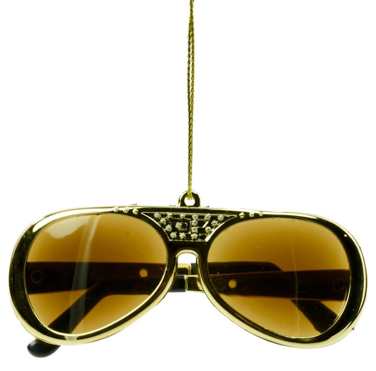 Kurt S. Adler YAMEP2903 Elvis Presley Sunglasses Ornament, Gold, 3.5"