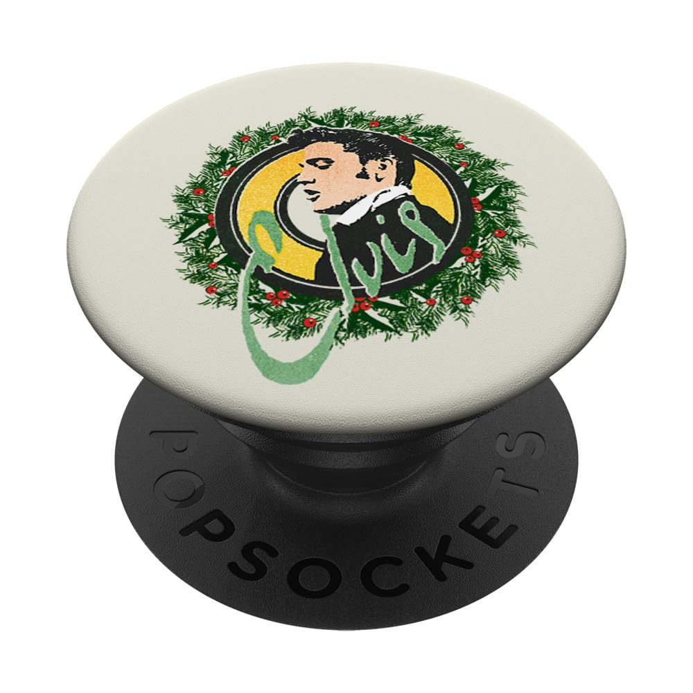 Elvis Presley Official Christmas Wreath PopSockets Standard PopGrip
