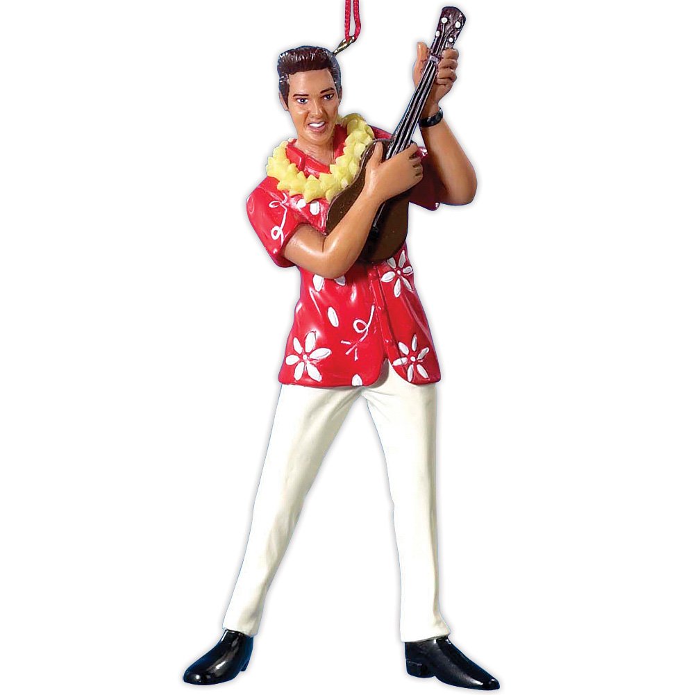Elvis Presley Hawaiian Red Suit Ornament, 5"