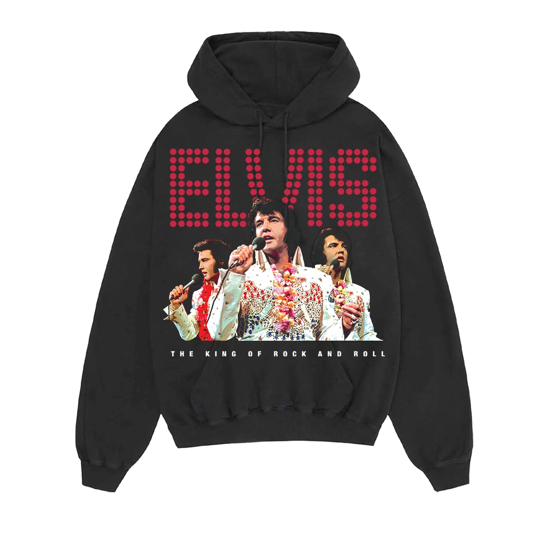 Elvis Presley Unisex Adult Offical Elvis Presley Merch Three Portrait Hoodie