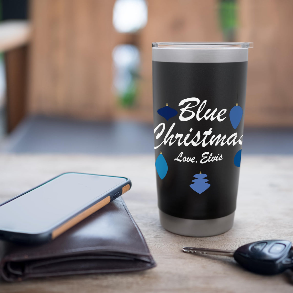 Elvis Presley Official Blue Christmas Love, Elvis Stainless Steel Insulated Tumbler - image 7