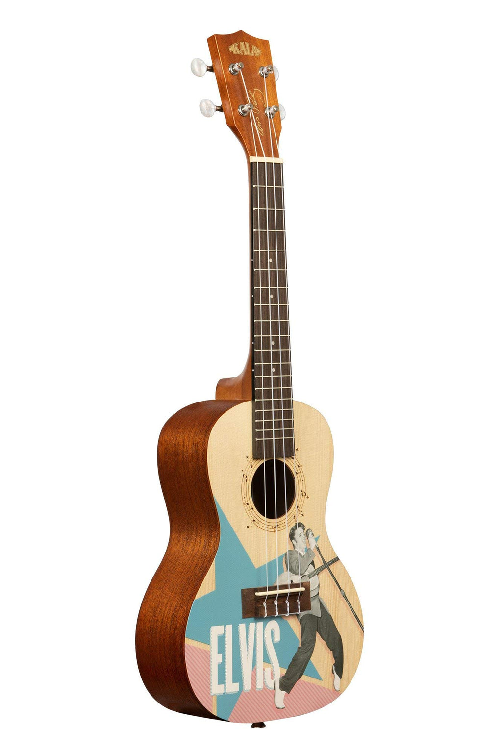 KALA, 4-String Ukulele, Right, Elvis Rockabilly Graphic LTP-C-ERB - image 2