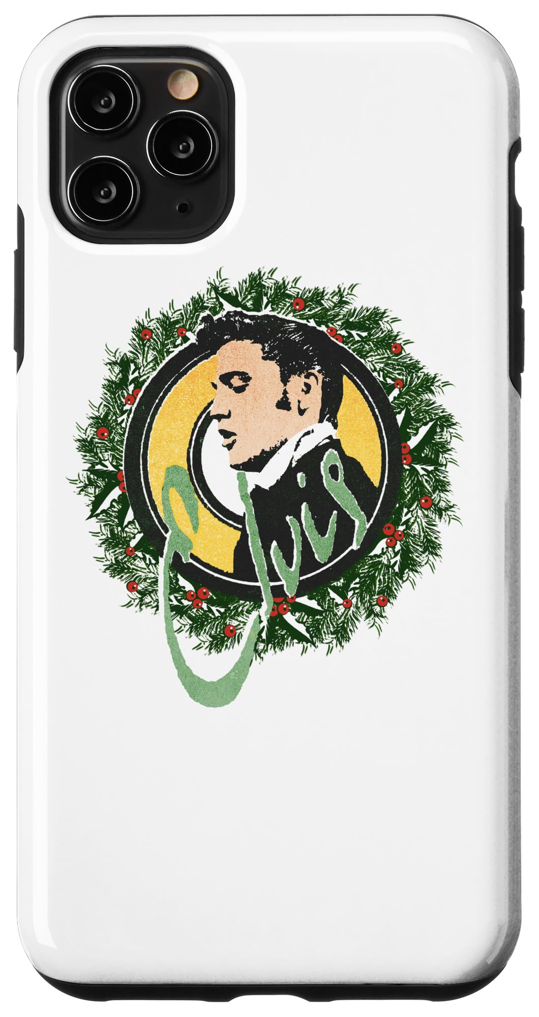 iPhone 11 Pro Max Elvis Presley Official Christmas Wreath Case