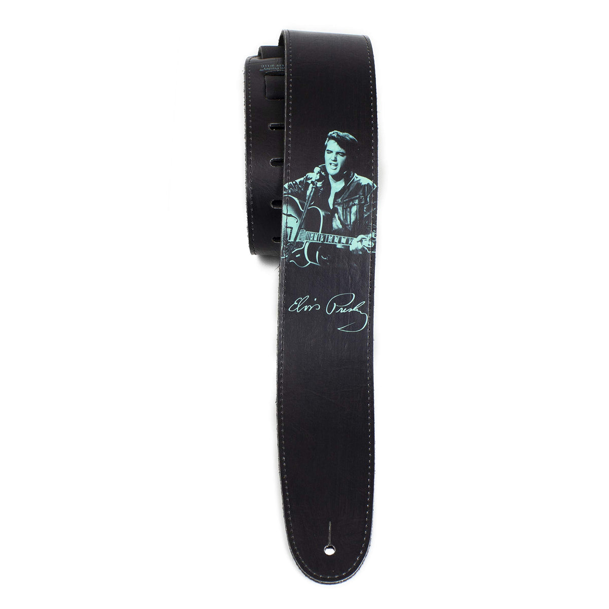 Perri's Leathers P25EPV-8265 Elvis, Leather Guitar Strap with High Resolution Imaging