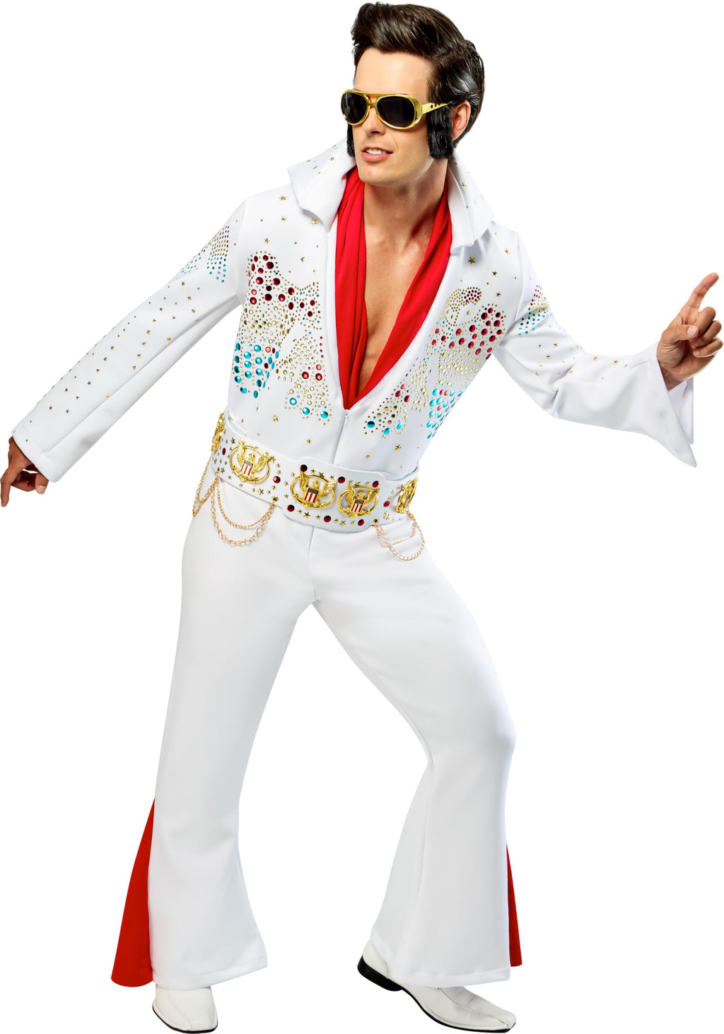 Rubies Costume Elvis Presley Sunglasses with Attached Sideburns - image 2