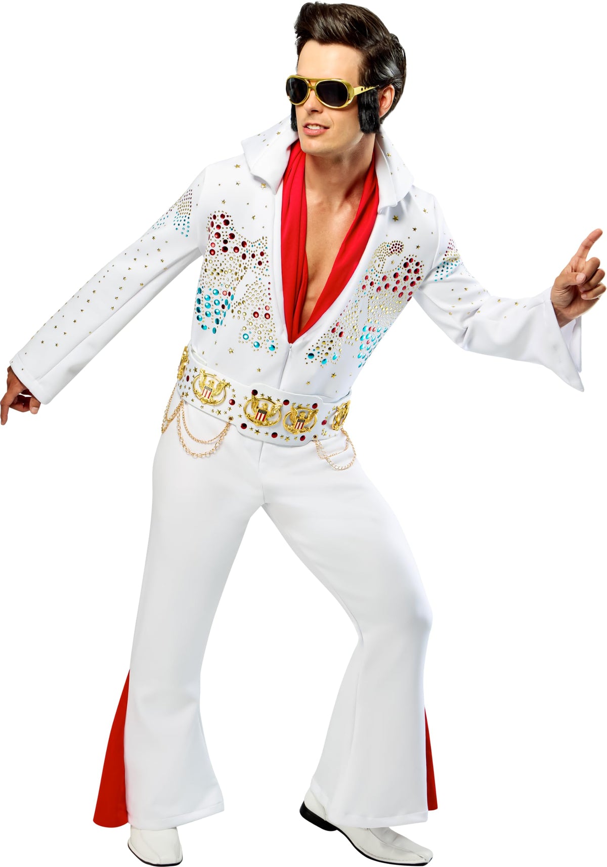 Rubies Costume Elvis Presley Sunglasses with Attached Sideburns - image 2