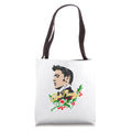 Elvis Holly Branch Illustration Tote Bag