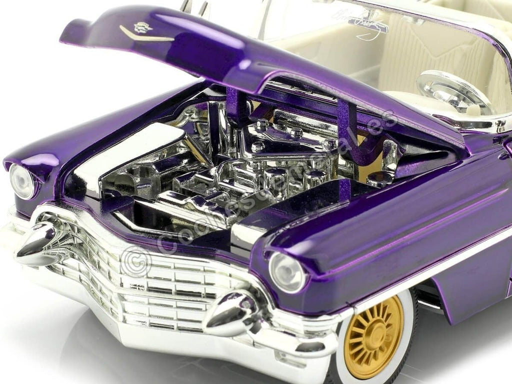 Jada Elvis 1:24 1956 Cadillac Eldorado Die-cast Car Purple with 2.75" Elvis Figure, Toys for Kids and Adults - image 7