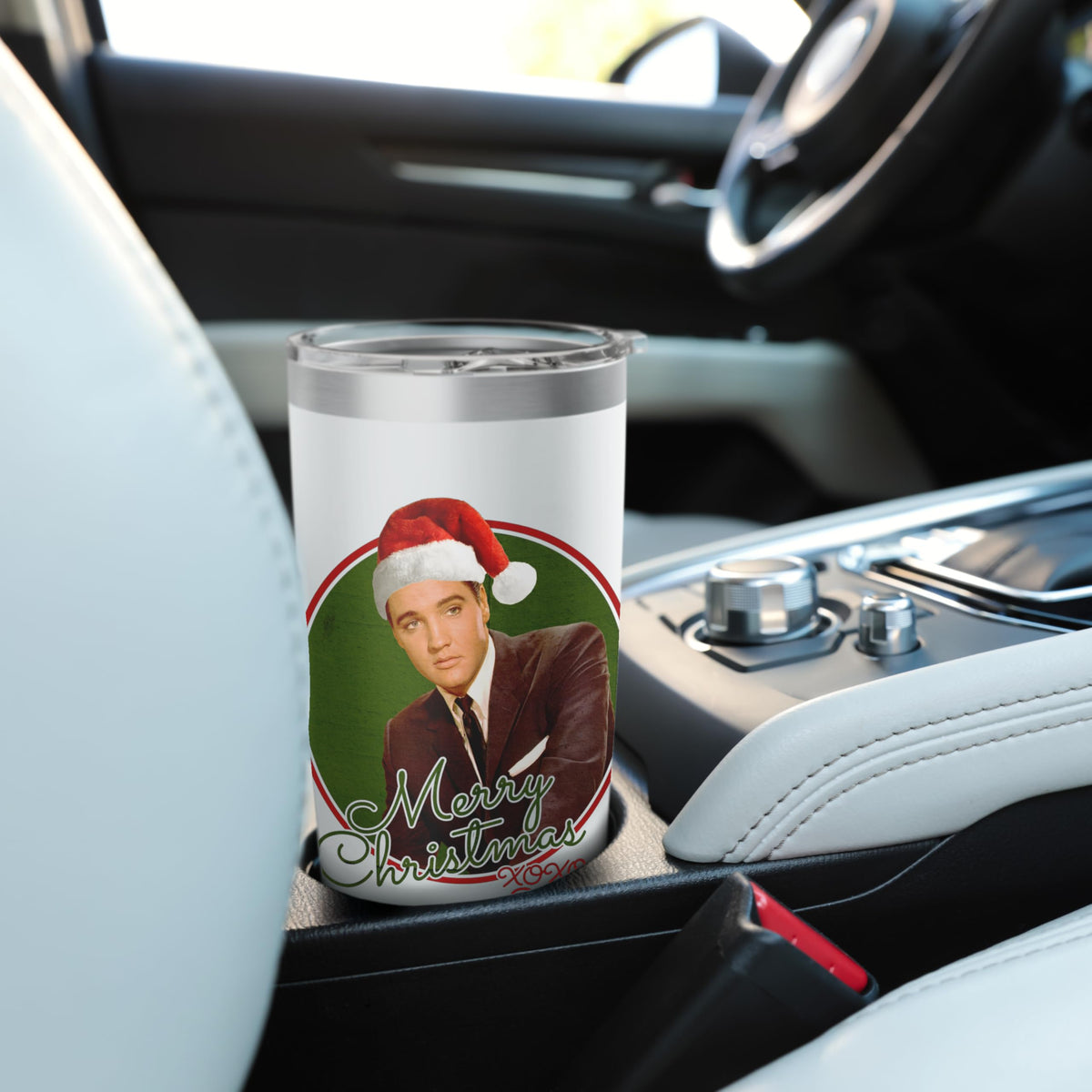 Elvis Presley Official Merry Christmas XOXO, Elvis Stainless Steel Insulated Tumbler - image 6