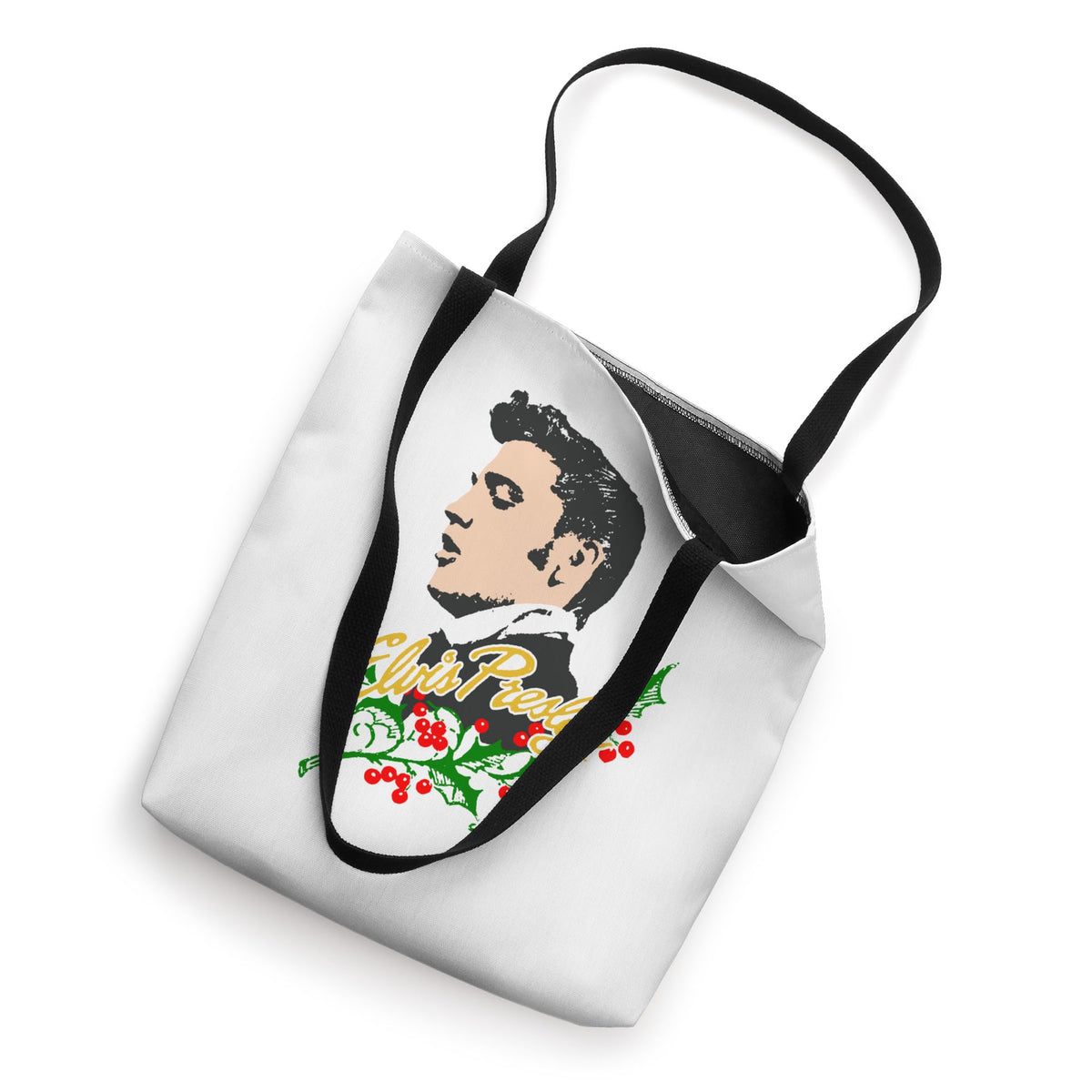 Elvis Holly Branch Illustration Tote Bag - image 2
