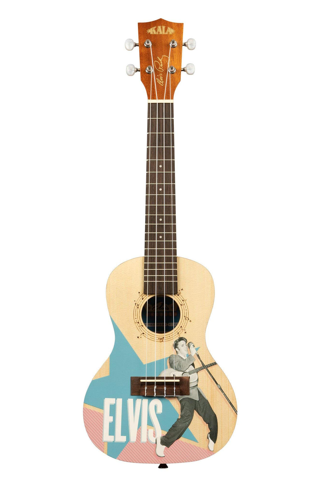 KALA, 4-String Ukulele, Right, Elvis Rockabilly Graphic LTP-C-ERB - image 4
