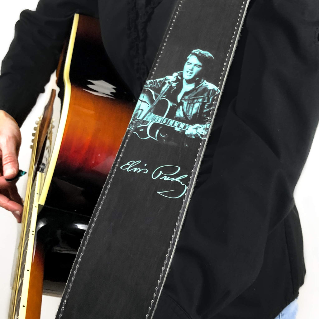 Perri's Leathers P25EPV-8265 Elvis, Leather Guitar Strap with High Resolution Imaging - image 2