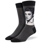 Collections Etc Men's Crew Socks Elvis Presley Portrait - image 2
