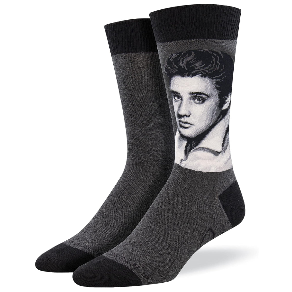Collections Etc Men's Crew Socks Elvis Presley Portrait - image 2