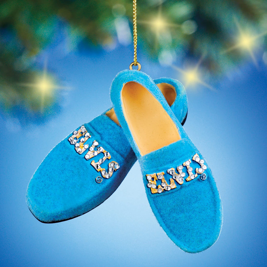 Kurt Adler Elvis Presley Blue Suede Shoes Christmas Ornaments - image 2