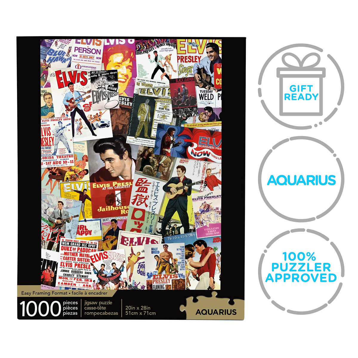AQUARIUS Elvis Presley - Movie Poster Collage 1000 Piece Jigsaw Puzzle - image 7