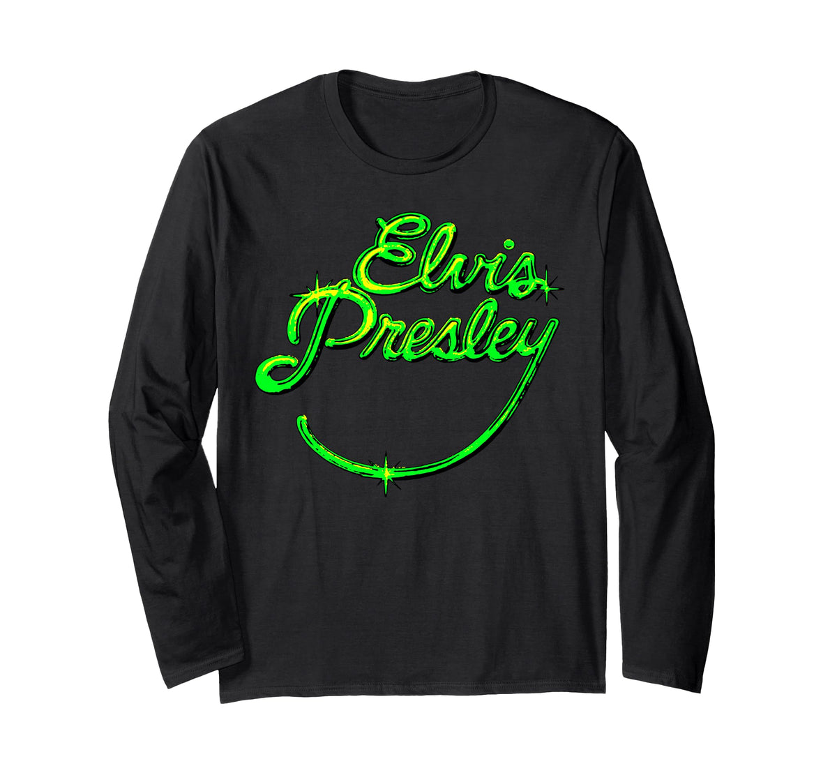 Elvis Presley Official Retro Script Long Sleeve T-Shirt