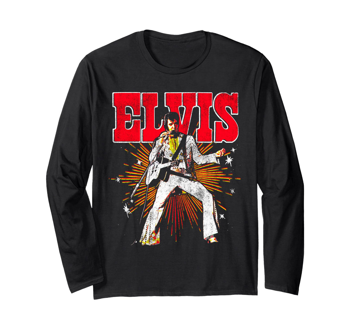 Elvis Presley Official Retro Long Sleeve T-Shirt