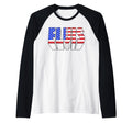 Elvis Presley American Flag Raglan Baseball Tee