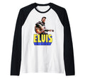 Elvis Presley Official Guitar Portrait Raglan Baseball Tee