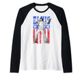 Elvis Presley American Flag Raglan Baseball Tee
