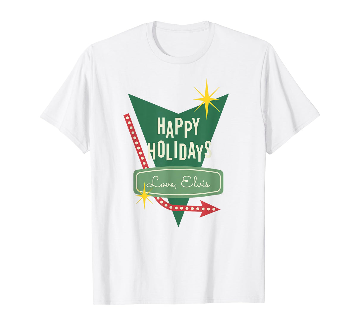 Elvis Presley Official Happy Holidays Love,Elvis T-Shirt