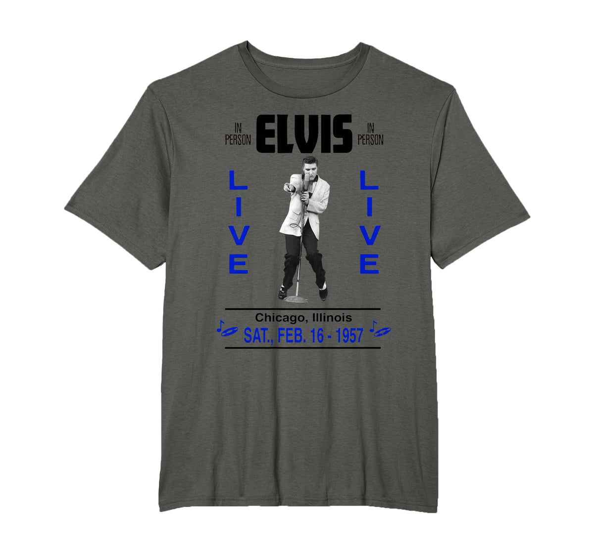 Elvis Presley Official 1957 Chicago Concert T-Shirt - image 3