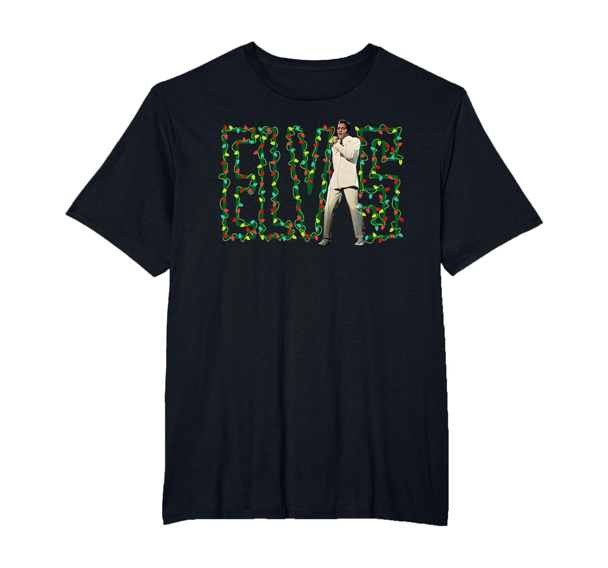 Elvis Presley Official Elvis Christmas Light T-Shirt - image 3