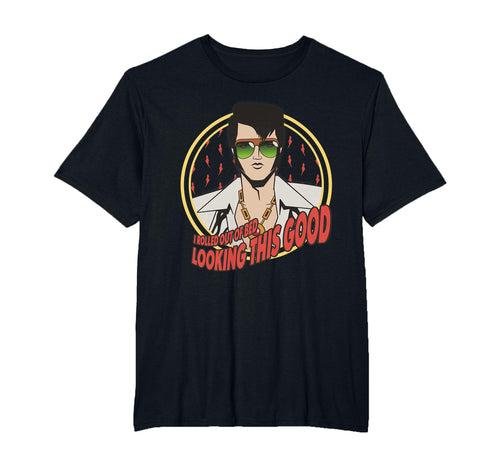 Agent Elvis Rolled Out of Bed T-Shirt Small - image 3