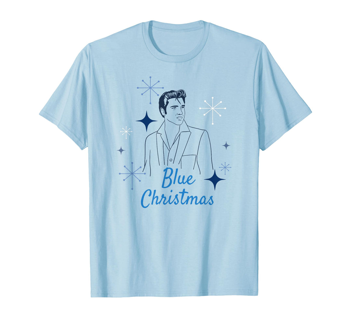 Elvis Presley Official Blue Christmas T-Shirt