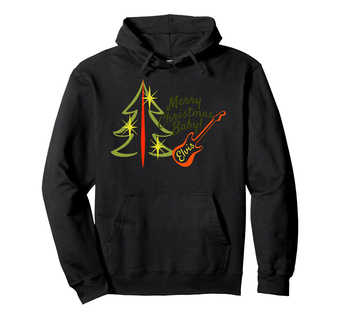 Elvis Presley Official Merry Christmas Baby! Pullover Hoodie