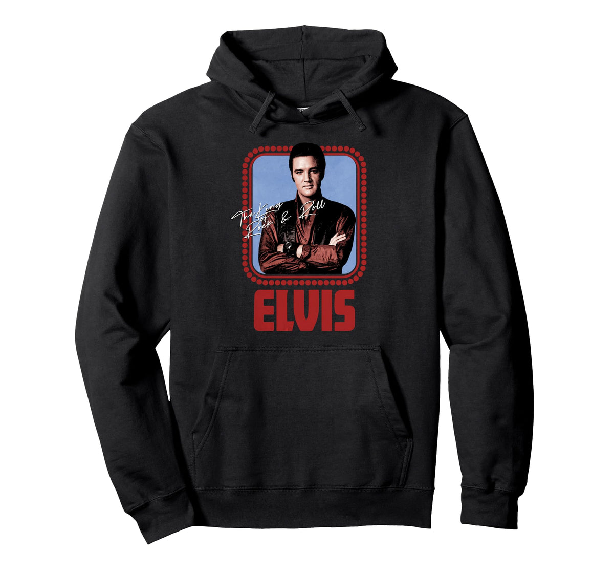 Elvis Presley Official Rock N Roll Script Pullover Hoodie