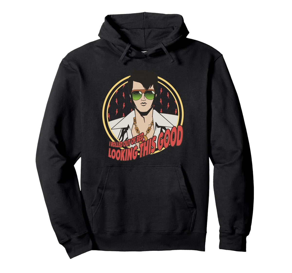Agent Elvis Rolled Out of Bed Pullover Hoodie