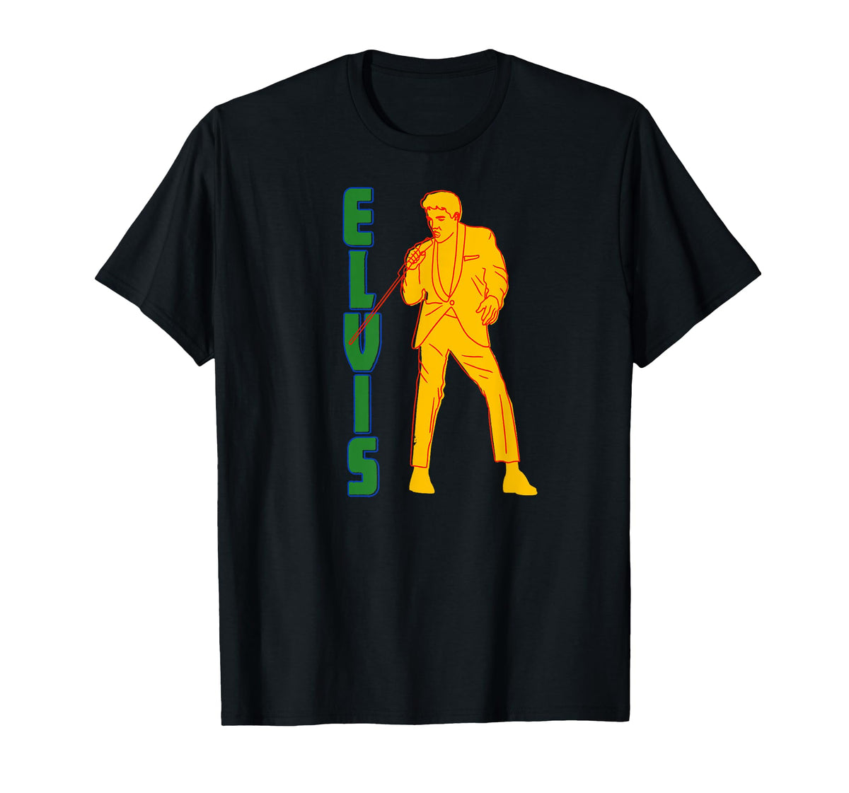 Elvis Presley Official Yellow Silhouette T-Shirt