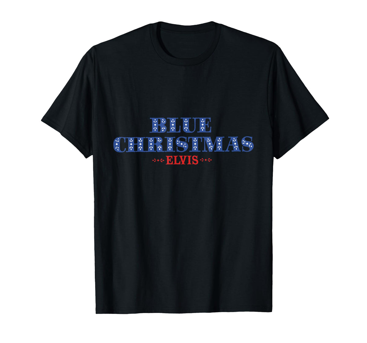 Blue Christmas Flake Filled T-Shirt