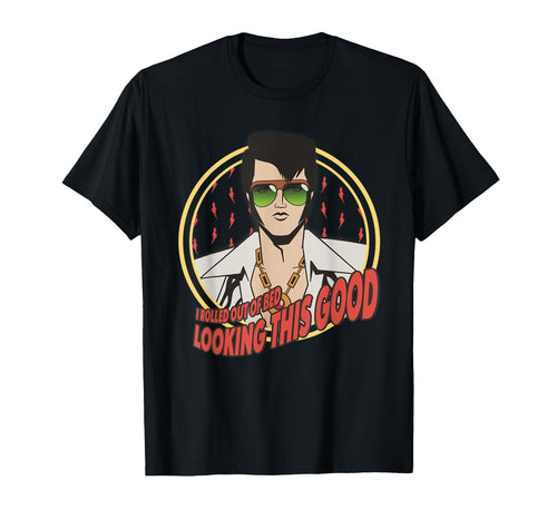 Agent Elvis Rolled Out of Bed T-Shirt Small